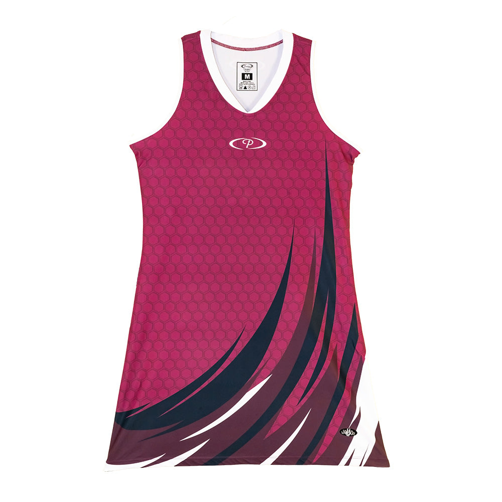 Jaguar_Netball_Dresses_ Maroon_White